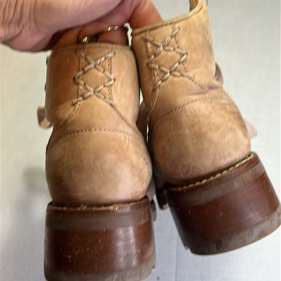 FRYE WOMENS TART PINK BOOTS GENUINE LEATHER ALTA HICKER BOOT IN DUSTY ROSE 9B - Picture 7 of 14